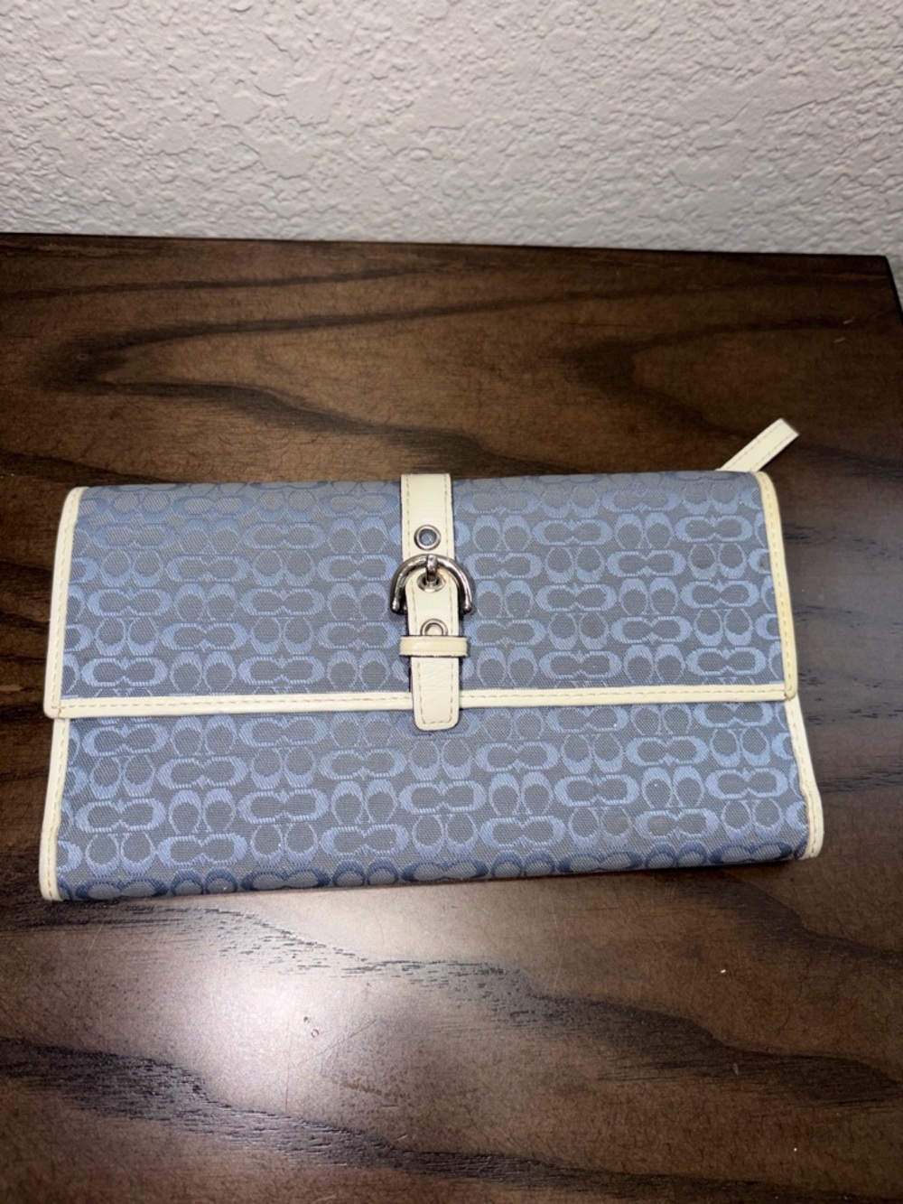 Coach Soho Vintage Blue Signature Wallet